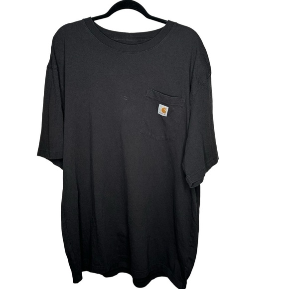 Carhartt Mens Size Large Faded Loose Fit Spell Out Pocket T-Shirt Black XL - Picture 1 of 4